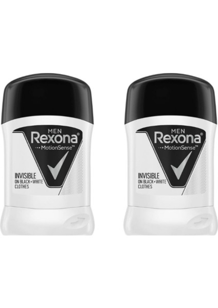 Men Invisible On Black+White Clothes 50ML 2li
