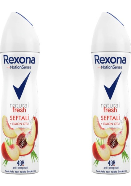 Deodorant Motion Sense Natural Fresh Şeftali + Limon Otu 150ML 2'li