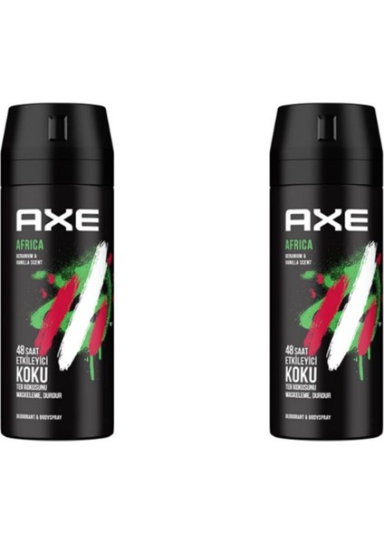 Africa Geranium & Vanilla Scent Deodorant 150ML 2'li