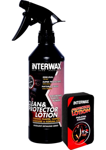 Interwax Torpido Temizleme Ve Koruma Sütü 500 ML + Uygulama Süngeri