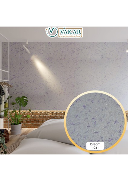 Isı ve Ses Yalıtımlı Canlı | Ipek | Dekoratif Sıva Dream-04 | Kristal Mor İp Desen 1/2 PAKET fiyatları