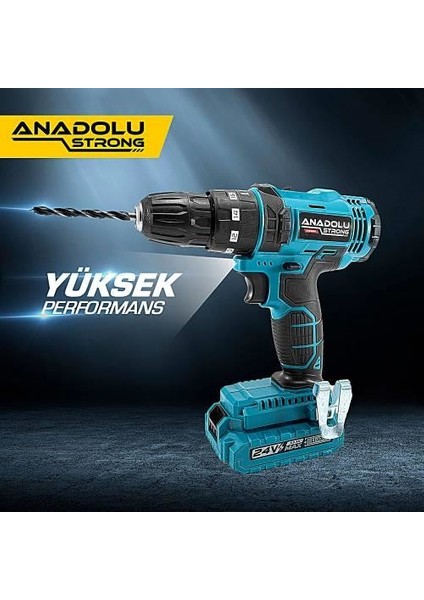 ANS1069 24W Çift Li-Ion Bataryalı Darbeli 27 Parçalı Süper Setli
