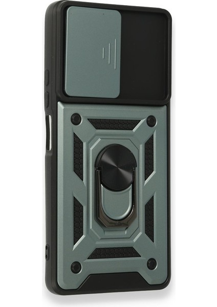 Xiaomi Redmi Note 10 Pro Kılıf Lens Korumalı Zırh Case Yeşil