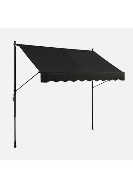 Teleskopik Tente - Renk Antrasit - 250X130 cm - Polyester