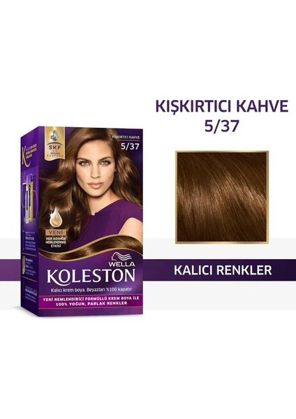 Wella Koleston Koleston 5/37 Kışkırtıcı Kahve Set Krem Saç Boyası