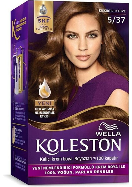 Wella Koleston Koleston 5/37 Kışkırtıcı Kahve Set Krem Saç Boyası