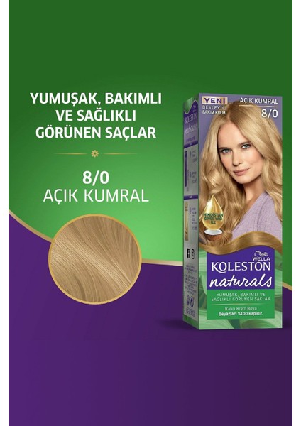 Koleston Naturals Sarı Saç Boyası 8/0