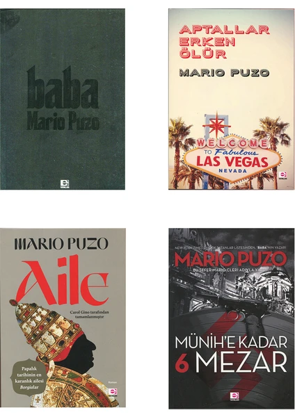 Mario Puzo Kitapları 4 Kitap Set Baba, Aile, Aptallar Erken Ölür, Münihe Kadar 6 Mezar