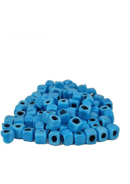 20 Adet Kare Cam Boncuk ( orta boy - 1cm )