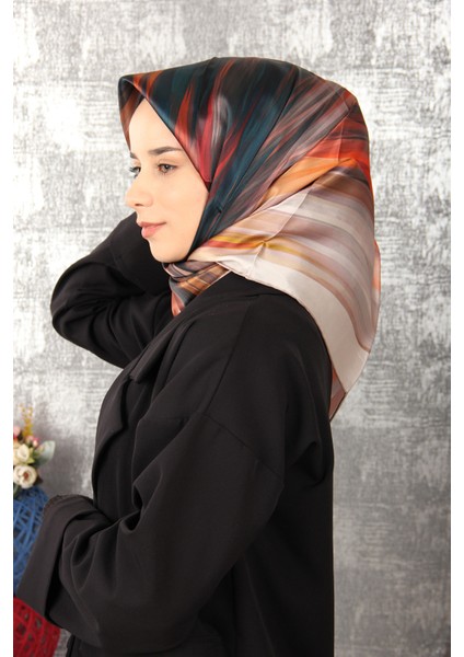 Turuncu Armine Sura Ipek Eşarp 8508D - 80