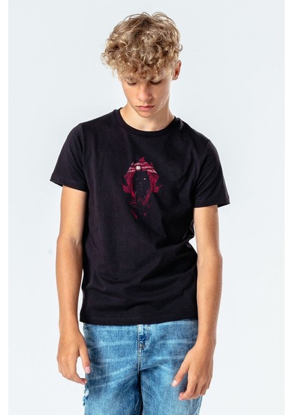 World Of Warcraft Horde She Baskılı Unisex Çocuk Siyah T-Shirt