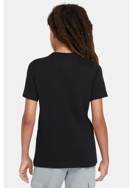 Svartir Sandar Baskılı Unisex Çocuk Siyah T-Shirt