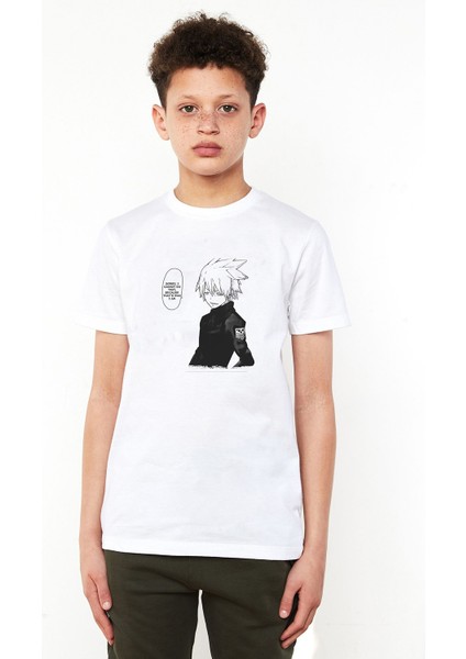 Anime Tokyo Ghoul Anteiku Baskılı Unisex Çocuk Beyaz T-Shirt
