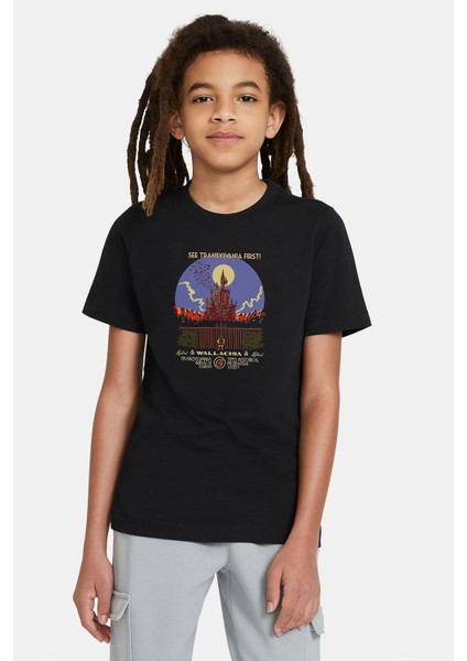 Castlevania See Castlevania First Baskılı Unisex Çocuk Siyah T-Shirt