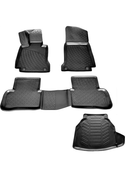 Mercedes W205 3D Havuzlu Paspas+Bagaj Havuzu P.setli 2015 Sonrası-Caraks Marka