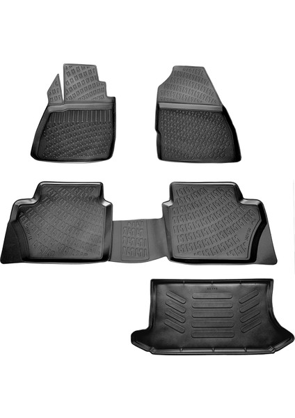 Ford Fiesta 3D Havuzlu Paspas + 3D Bagaj Havuzu 2002-2008 Arası-Caraks Marka