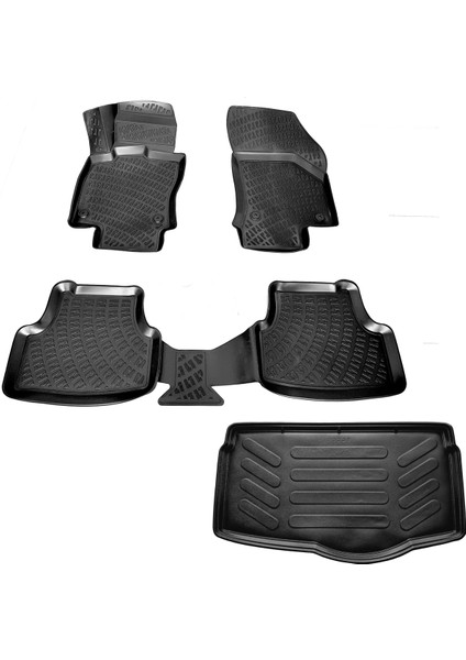 Vw Polo 3D Havuzlu Paspas + Bagaj Havuzu (Alt) 2017 Sonrası-Friemats Marka