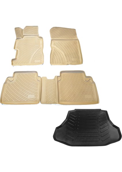 Honda Civic Sd 3D Havuzlu Paspas+Bagaj Havuz 2007-2012 Arası-Friemats Marka