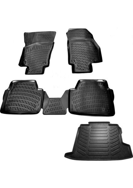 Opel Astra H Sd 3D Havuzlu Paspas+Bagaj Havuzu 2007-2015 Arası-Caraks Marka