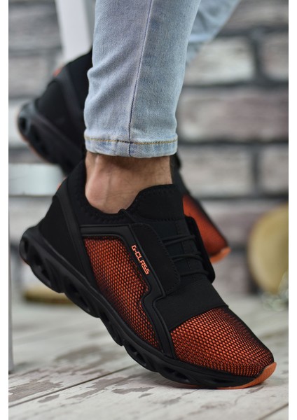 Siyah Turuncu Erkek Sneaker 0012304