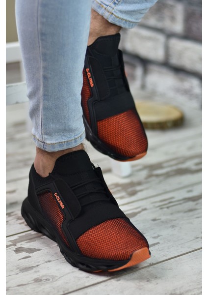 Siyah Turuncu Erkek Sneaker 0012304