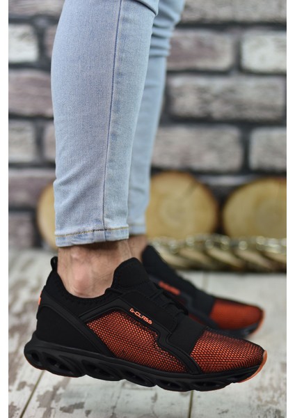 Siyah Turuncu Erkek Sneaker 0012304