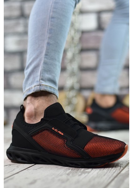 Siyah Turuncu Erkek Sneaker 0012304