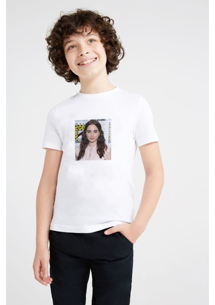 Riverdale Donna Sweett Shutterstock Editorial Baskılı Unisex Çocuk Beyaz T-Shirt