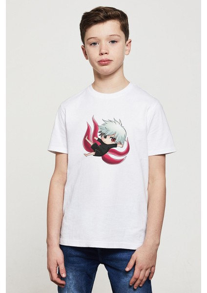 Anime Tokyo Ghoul Anteiku Baskılı Unisex Çocuk Beyaz T-Shirt