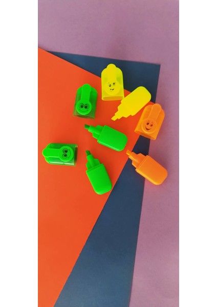 Mini Emojili Fosforlu Kalem Seti Karışık Renk 4^lü fiyatları