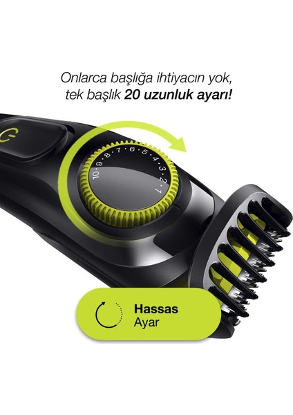 Bt 3221 Saç & Sakal Şekillendirici Kablosuz Şarjlı Tıraş Makinesi