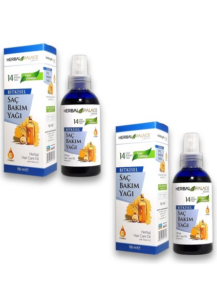 E Vitaminli Bitkisel Saç Bakım Yağı 150 ml x 2 Adet