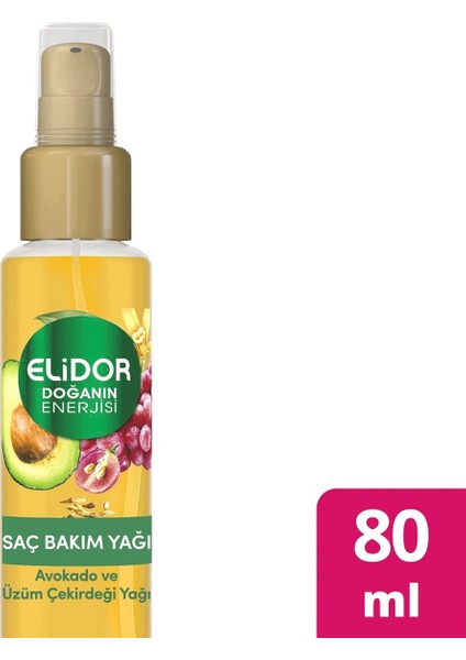 Doğanın Enerjisi Saç Bakım Yağı Avokado & Üzüm Çekirdeği Yağı 80ML