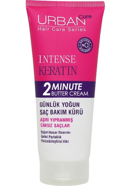 Urban Care Urban Intense Keratin 2 Minute Butter Cream Günlük Yoğun Saç Bakım Kürü 200ML