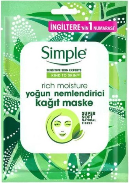 Yoğun Nemlendirici Kağıt Maske