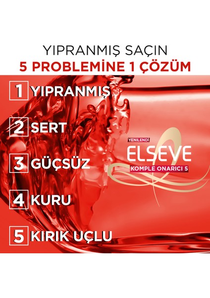 L'Oréal Paris Elseve Komple Onarıcı 5 Yapılandırıcı Bakım Şampuanı 2'si 1 Arada 450 ml