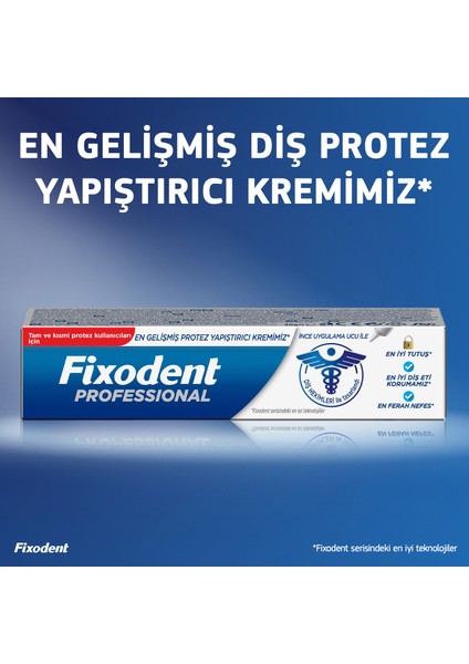 Professional Diş Protez Yapıştırıcı Krem 40 gr x 3