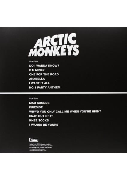 Arctic Monkeys - Am Plak (Lp) (Yurt Dışından)