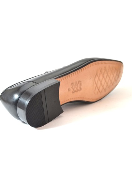 732 Hakiki Deri-Kösele Siyah Tokalı Erkek Ayakkabı fırsatları