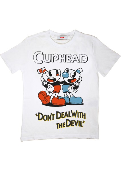 Cuphead Çocuk Tişört Beyaz Unisex