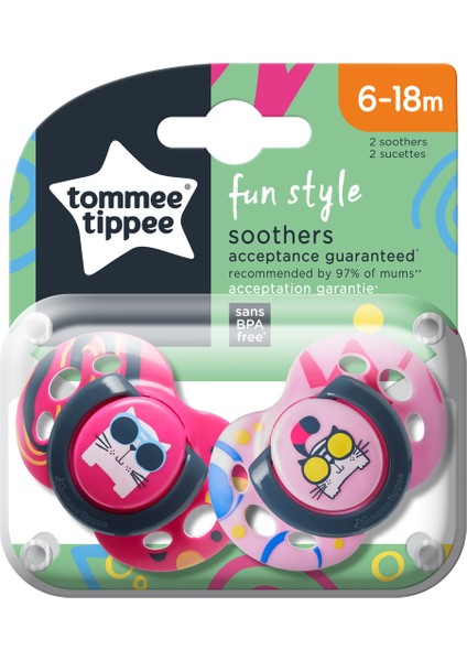 Tommee Tippee 2x Fun Emzik 6-18 Ay Pembe