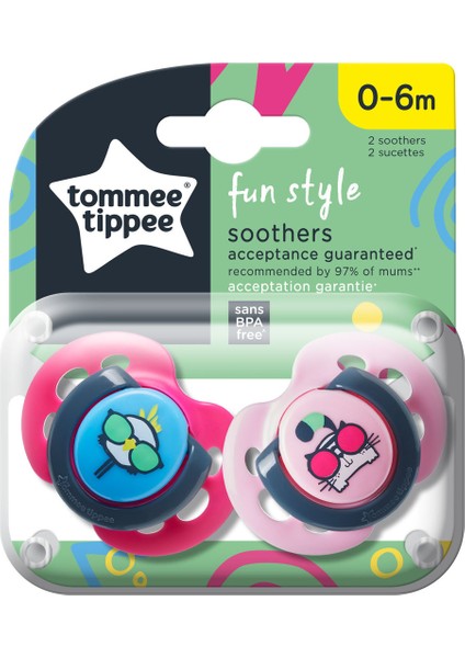 Tommee Tippee 2x Fun Emzik 0-6 Ay Pembe