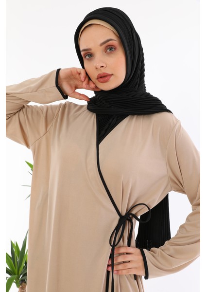 Yandan Bağlamalı Namaz Elbisesi Vizon modelleri