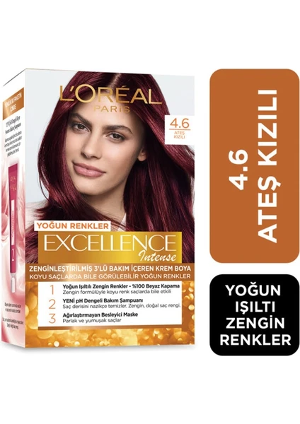 L'Oréal Paris Loreal Paris L'oréal Paris Excellence Intense Saç Boyası - 4.60 Ateş Kızılı