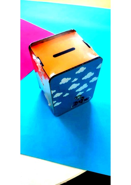 Ahşap Desenli Kumbara