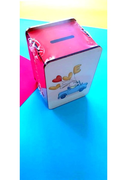 Ahşap Desenli Kumbara