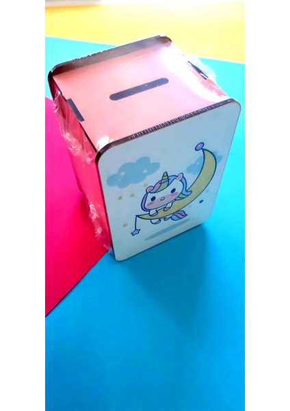 Ahşap Desenli Kumbara