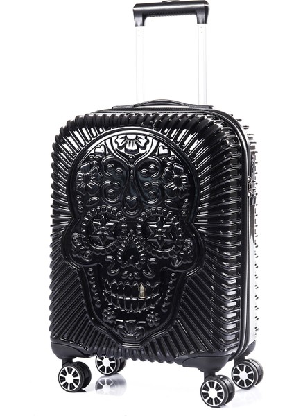 5186 Parlak Polıkarbon Orta Boy Valiz Siyah Renk fırsatları