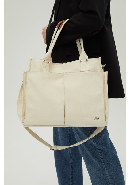 Kanvas Everyday Bag Off White modelleri