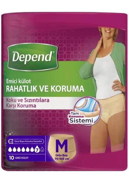 Emici Külot Kadın Medium ( Orta Boy ) 10 Lu